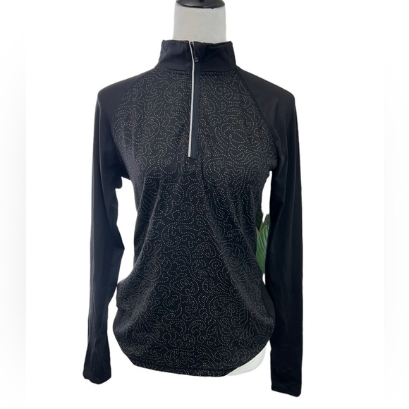 Old Navy active quarter zip pullover, black small petite - Picture 1 of 7